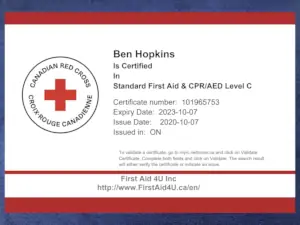 Standard First-Aid, C.P.R. & A.E.D., Canadian Red Cross
